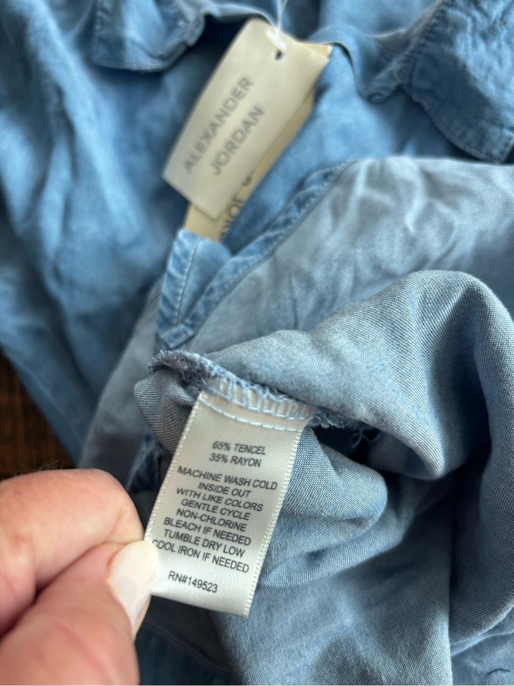 Relaxed Light Blue Denim Button-Down Shirt - Picture 10 of 10